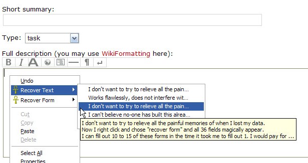 Lazarus Form Recovdery  – Firefox Formular-Einträge wiederherstellen