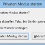Firefox: Privater Modus aktivieren
