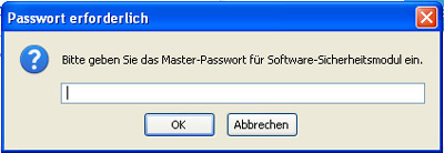 master passwort eingeben